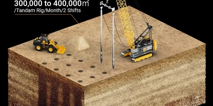 Vibrocompaction Design for Akron Glacial Soils